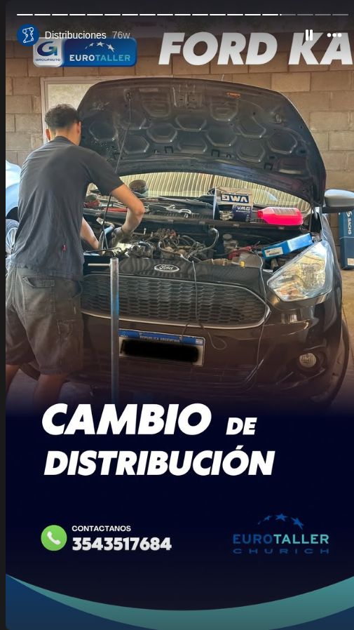 Ford Ka durante un cambio de distribución